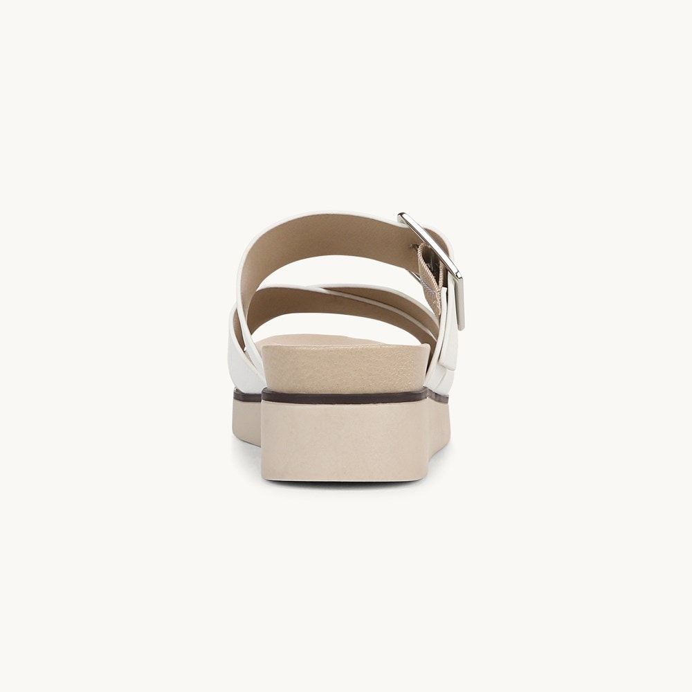 LifeStride Getaway Sandal - Bright White Faux Leather