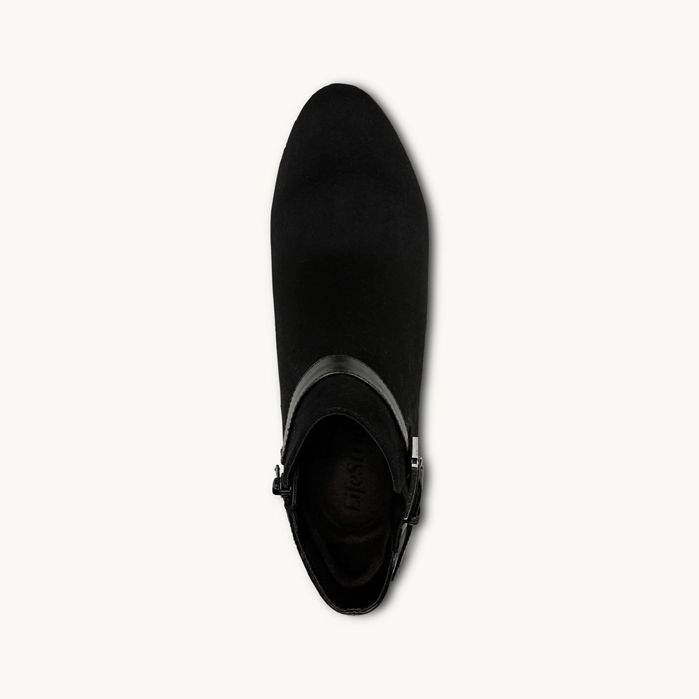 LifeStride Truly Ankle Bootie - Black Faux Leather