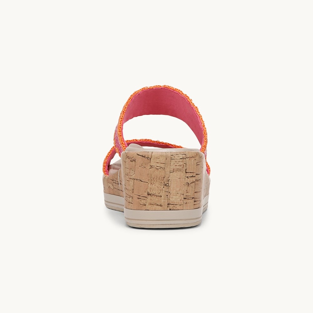 LifeStride Resort Wedge Sandal - Pink Multi Stretch Gore Fabric