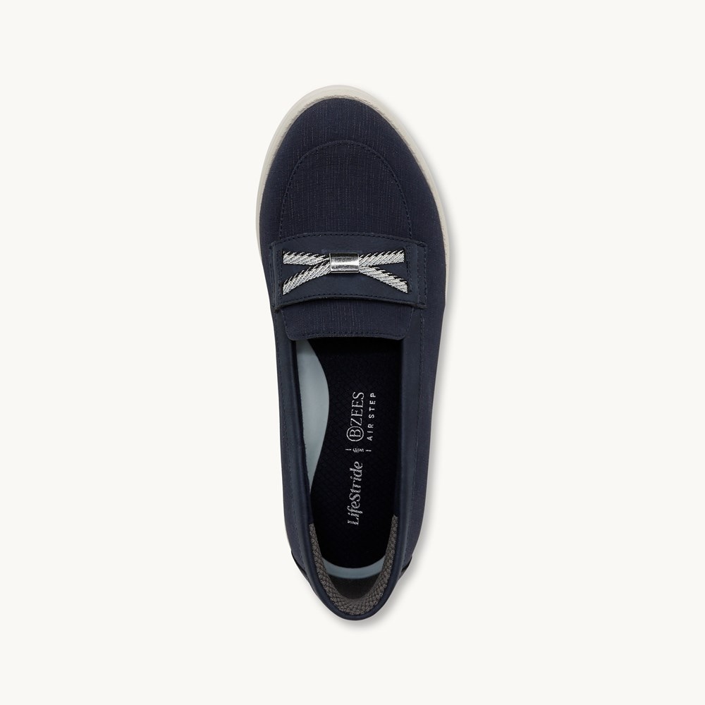 LifeStride All Aboard Loafer - Navy Blazer Stretch Fabric