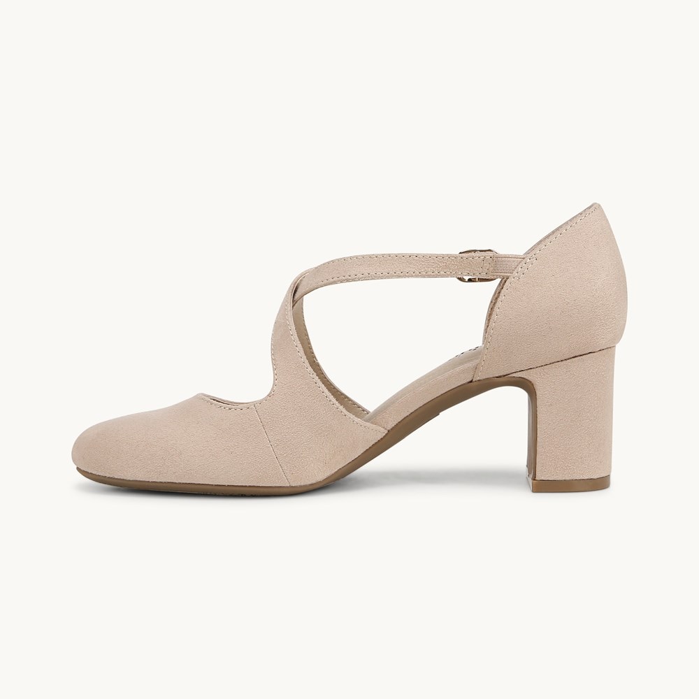 LifeStride Tracy Strappy Pump - Tender Taupe Fabric