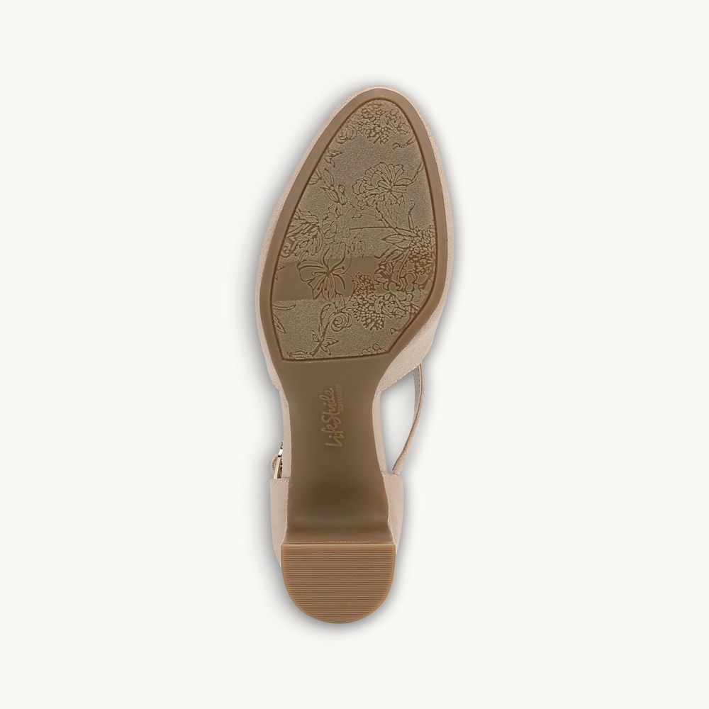 LifeStride Tracy Strappy Pump - Tender Taupe Fabric