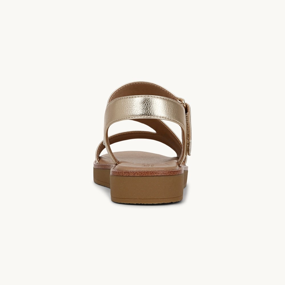 LifeStride Waverly Strappy Sandal - Gold Faux Leather