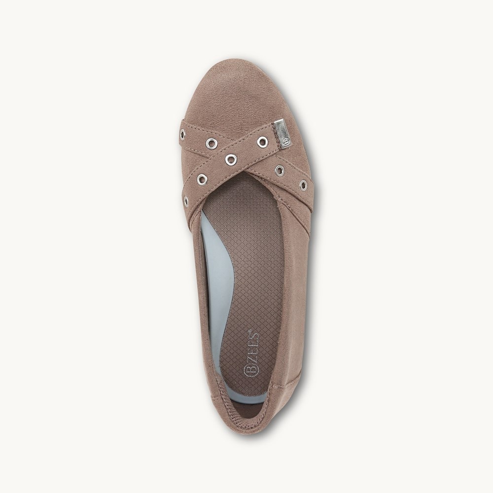 LifeStride Kira Ballet Flat - Latte Microfiber