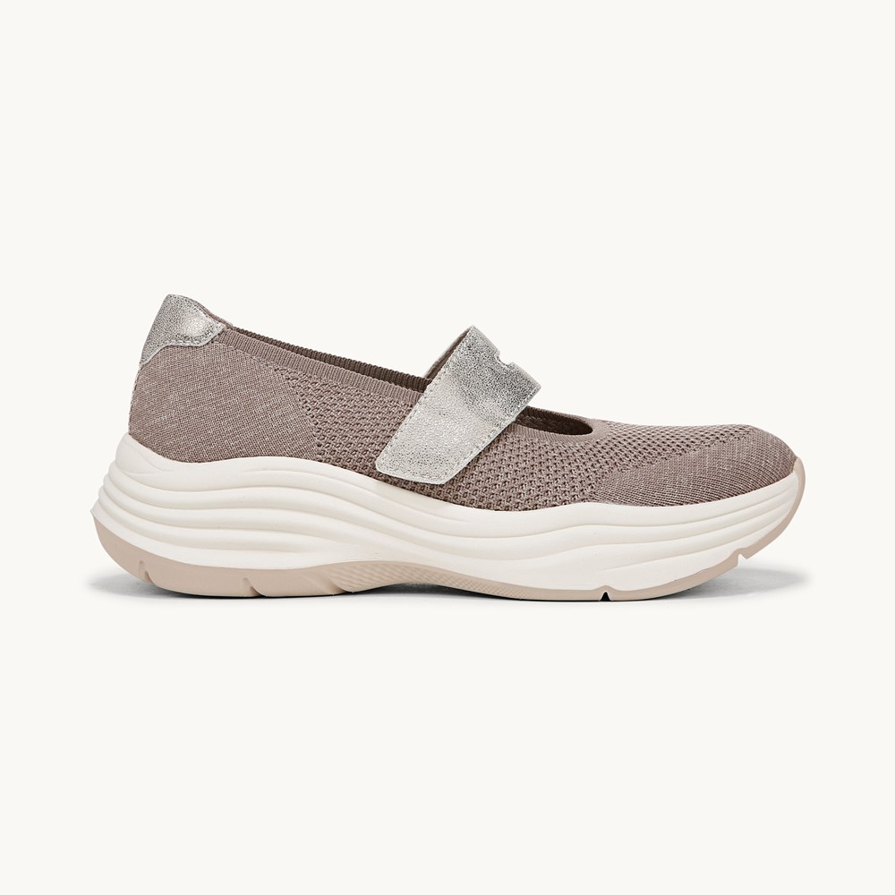 LifeStride Intuition Knit Mary Jane - Latte Knit Fabric