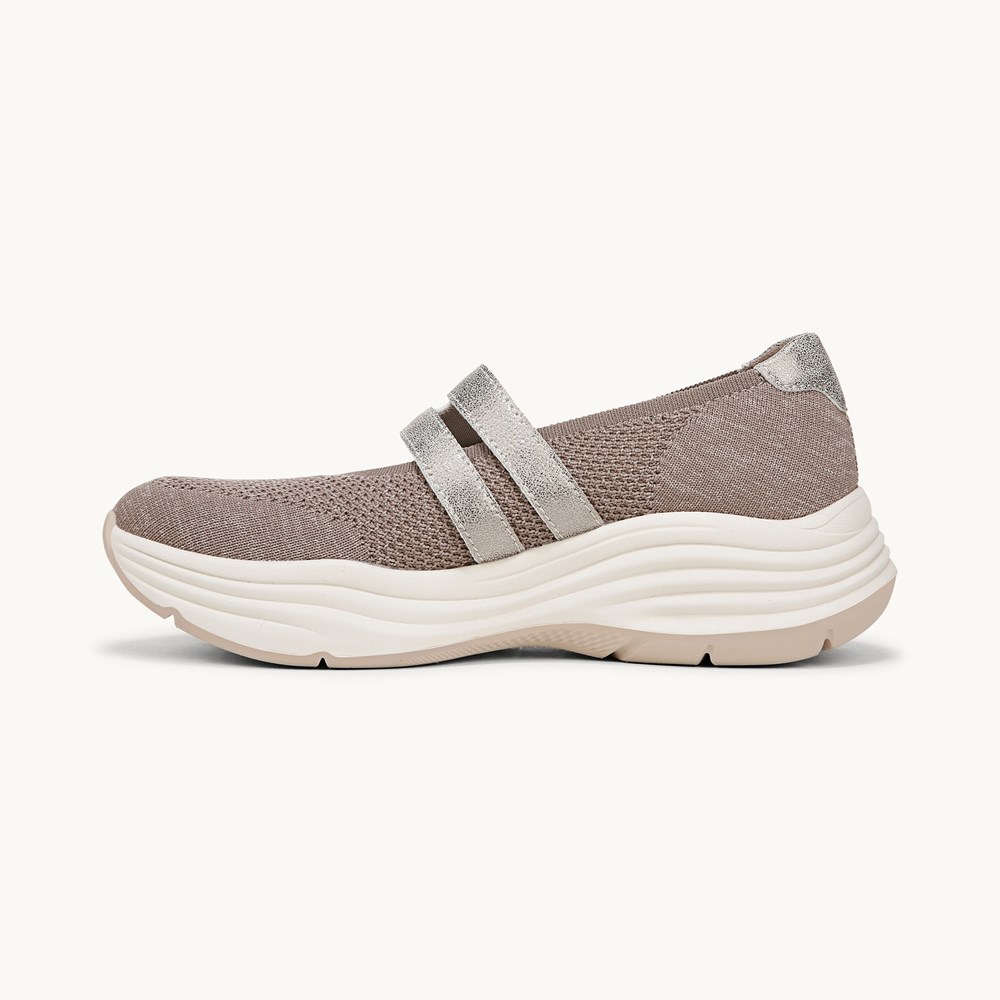 LifeStride Intuition Knit Mary Jane - Latte Knit Fabric