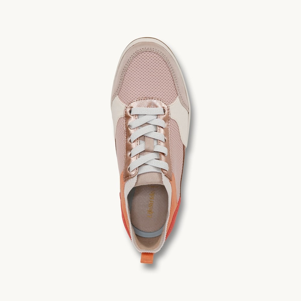 LifeStride Dynamic Slip On Sneaker - Barely Pink Beige Fabric