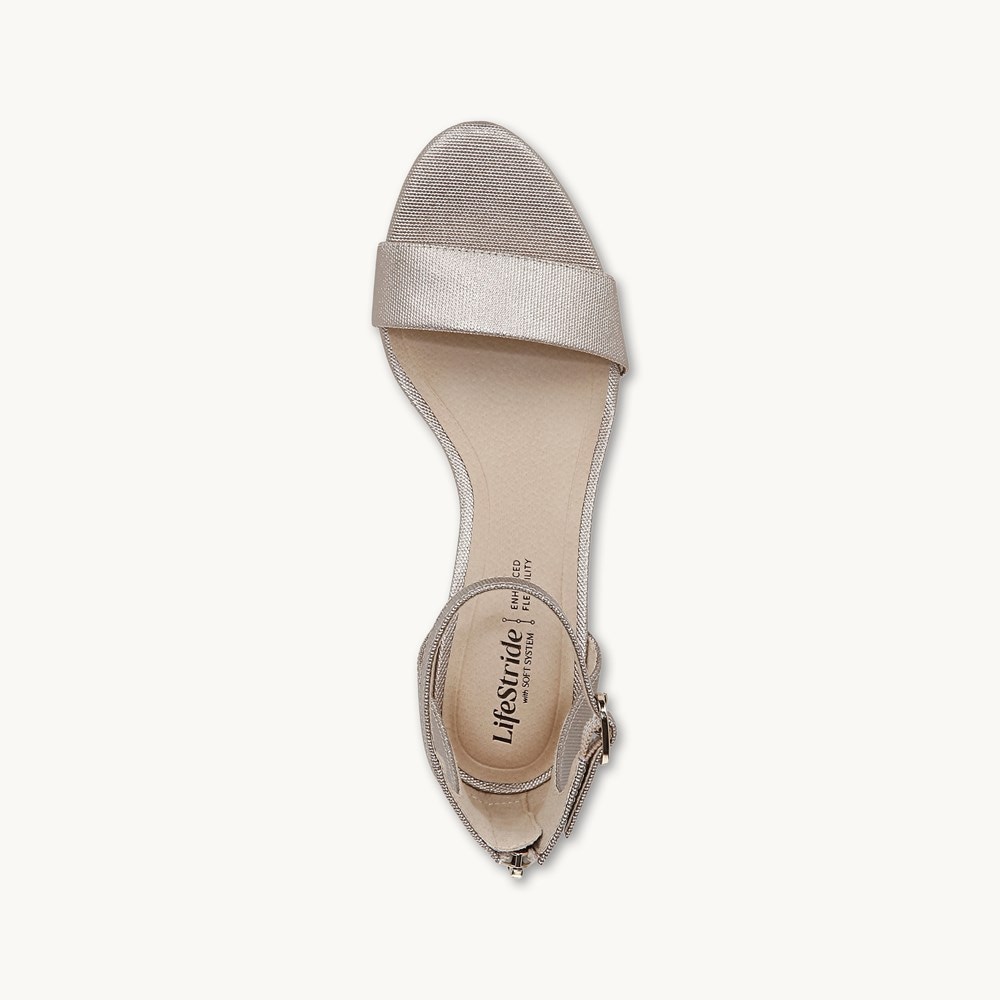 LifeStride Florence Dress Sandal - Bronze Faux Leather