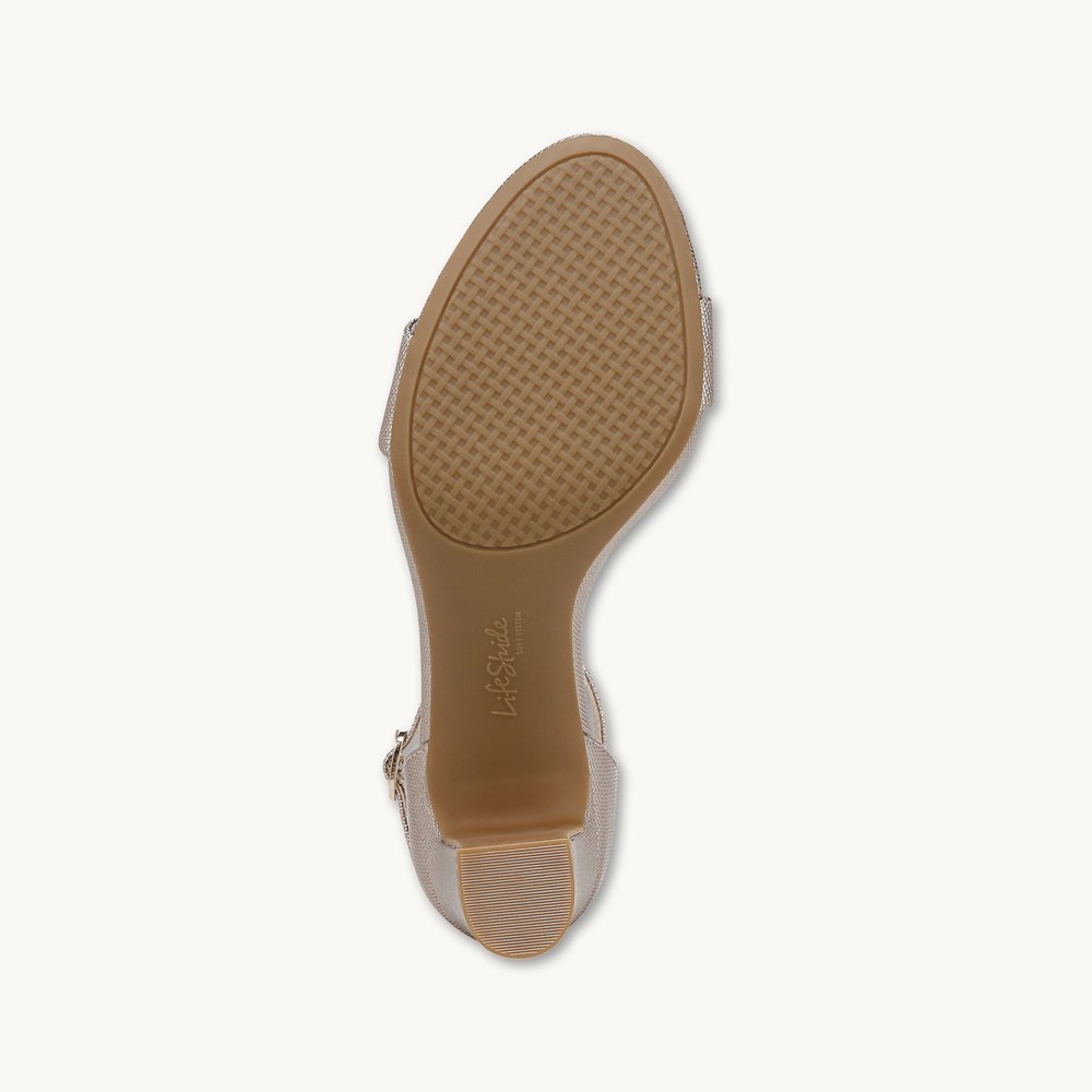 LifeStride Florence Dress Sandal - Bronze Faux Leather