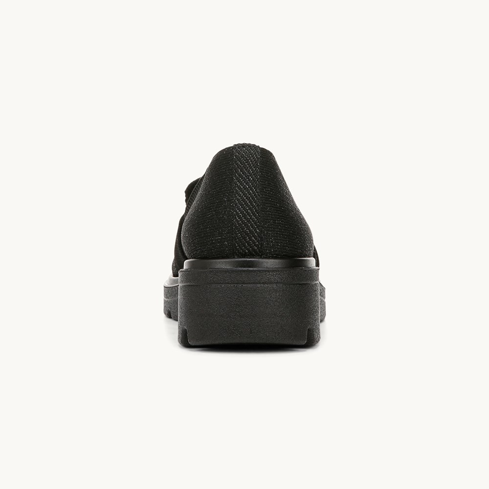 LifeStride Muse Bow Loafer - Black Knit Fabric