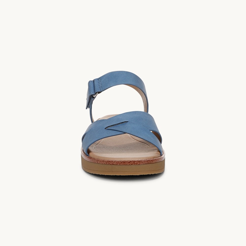 LifeStride Wren Strappy Sandal - Blue Faux Leather