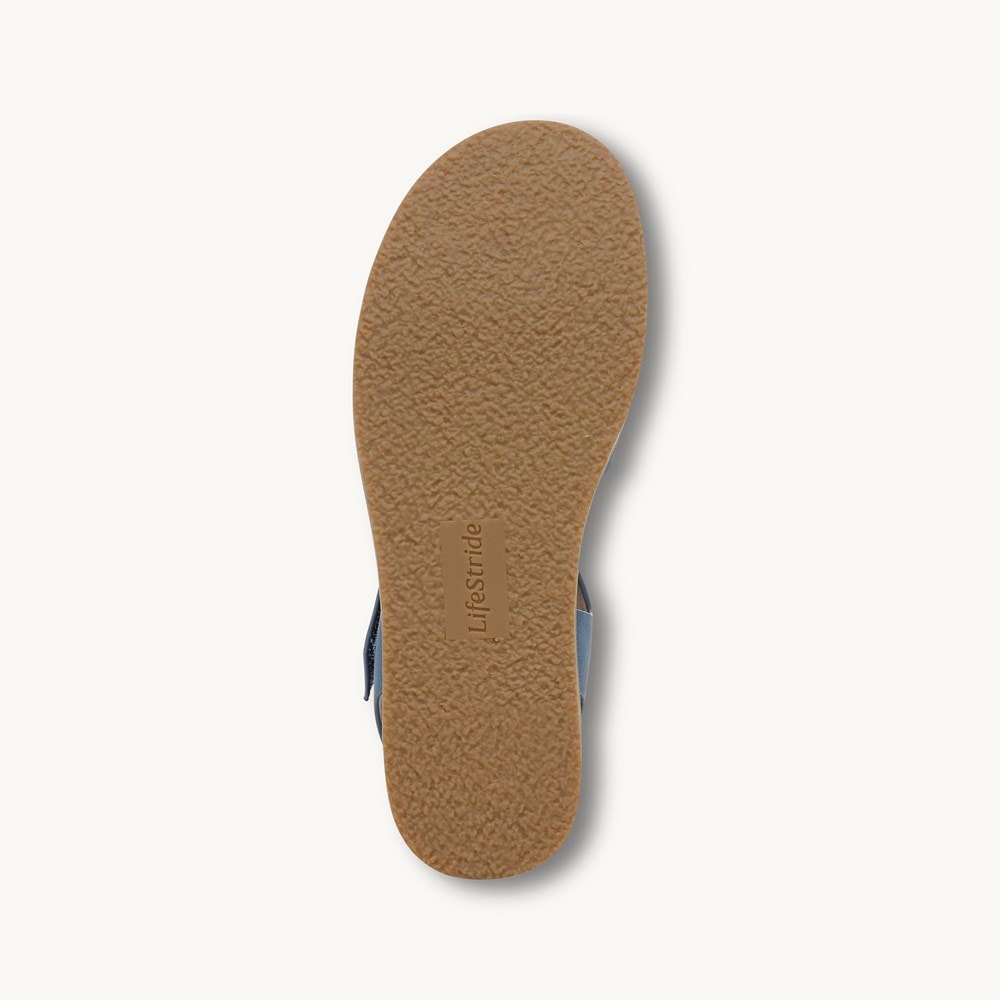 LifeStride Wren Strappy Sandal - Blue Faux Leather