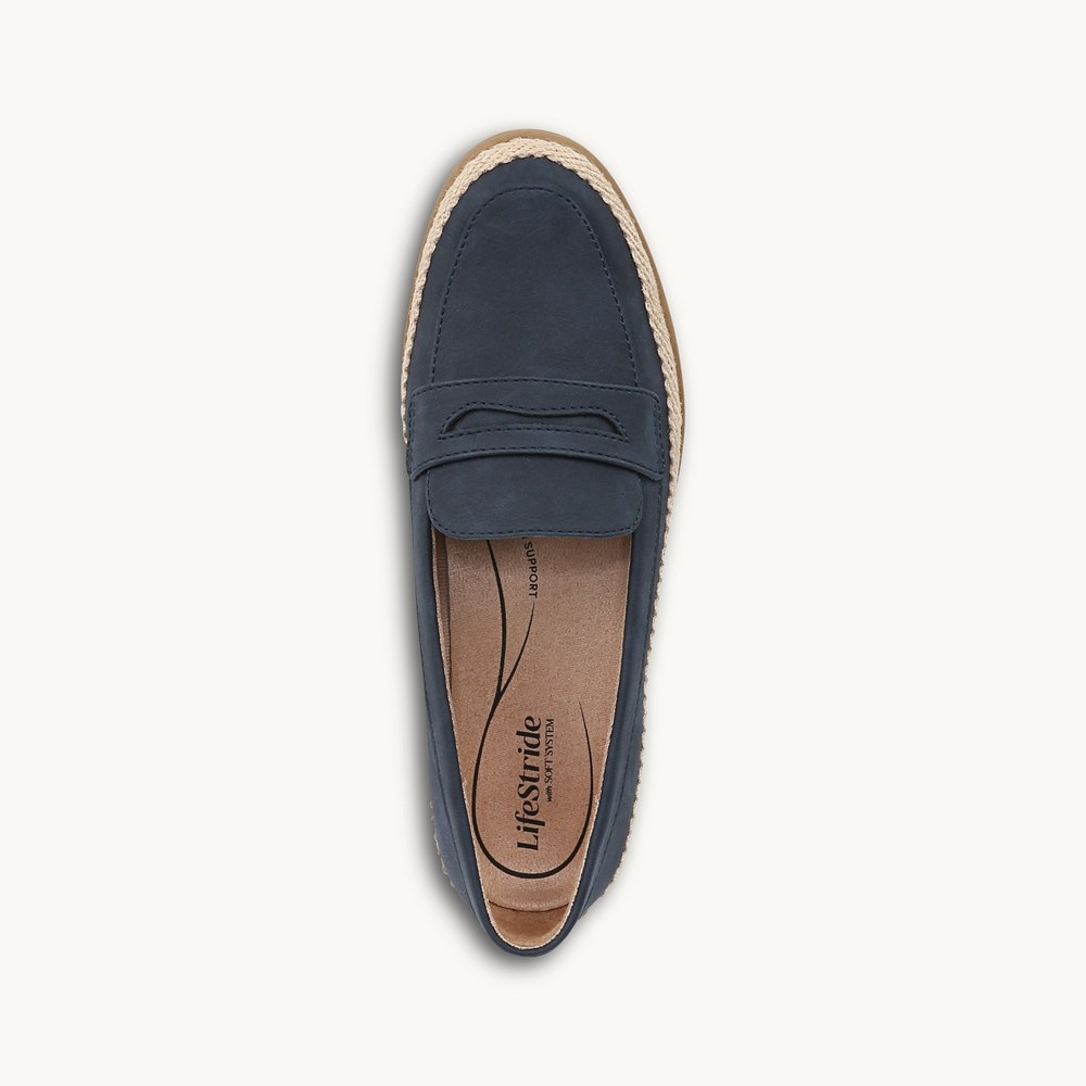 LifeStride Malta 2 Loafer - Lux Navy Faux Leather