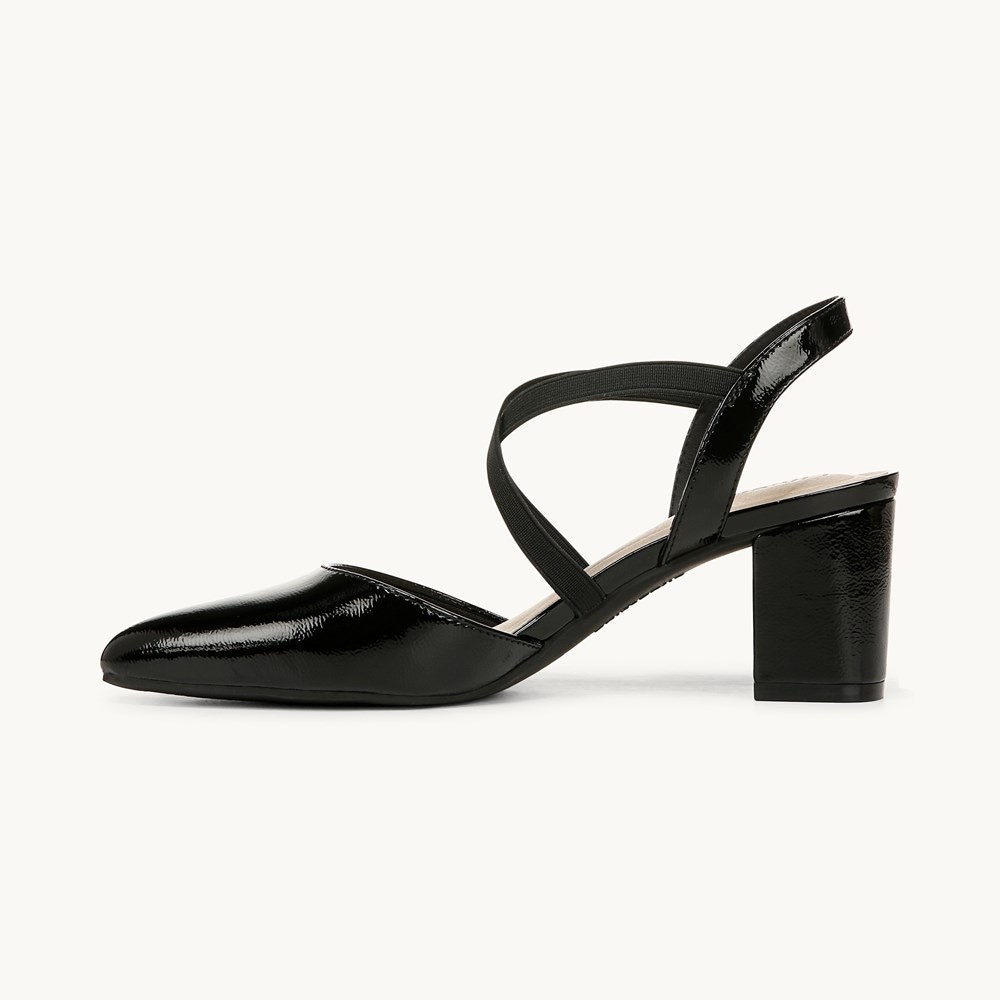 LifeStride April Dress Sandal - Black Faux Leather
