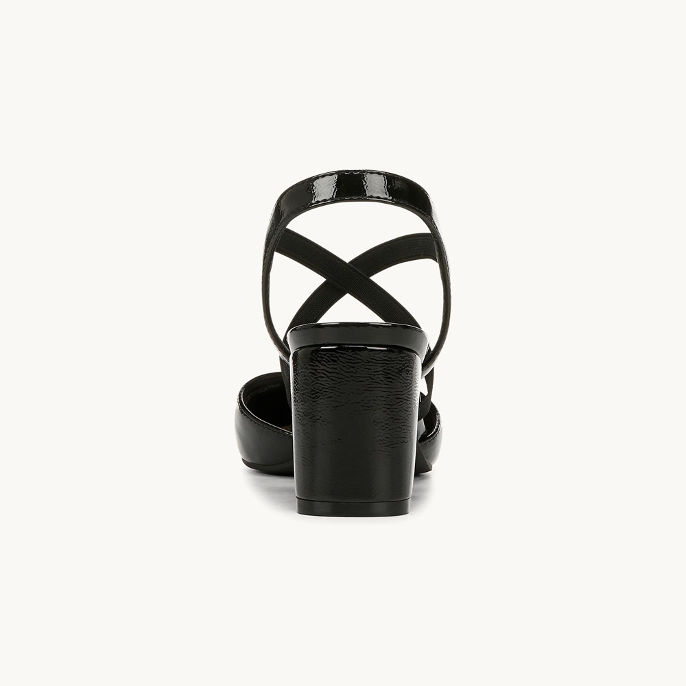 LifeStride April Dress Sandal - Black Faux Leather