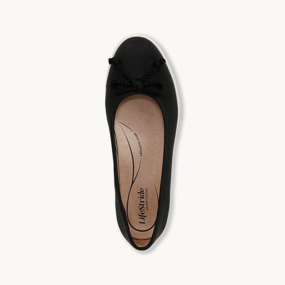 LifeStride Maura Flat - Black Faux Leather
