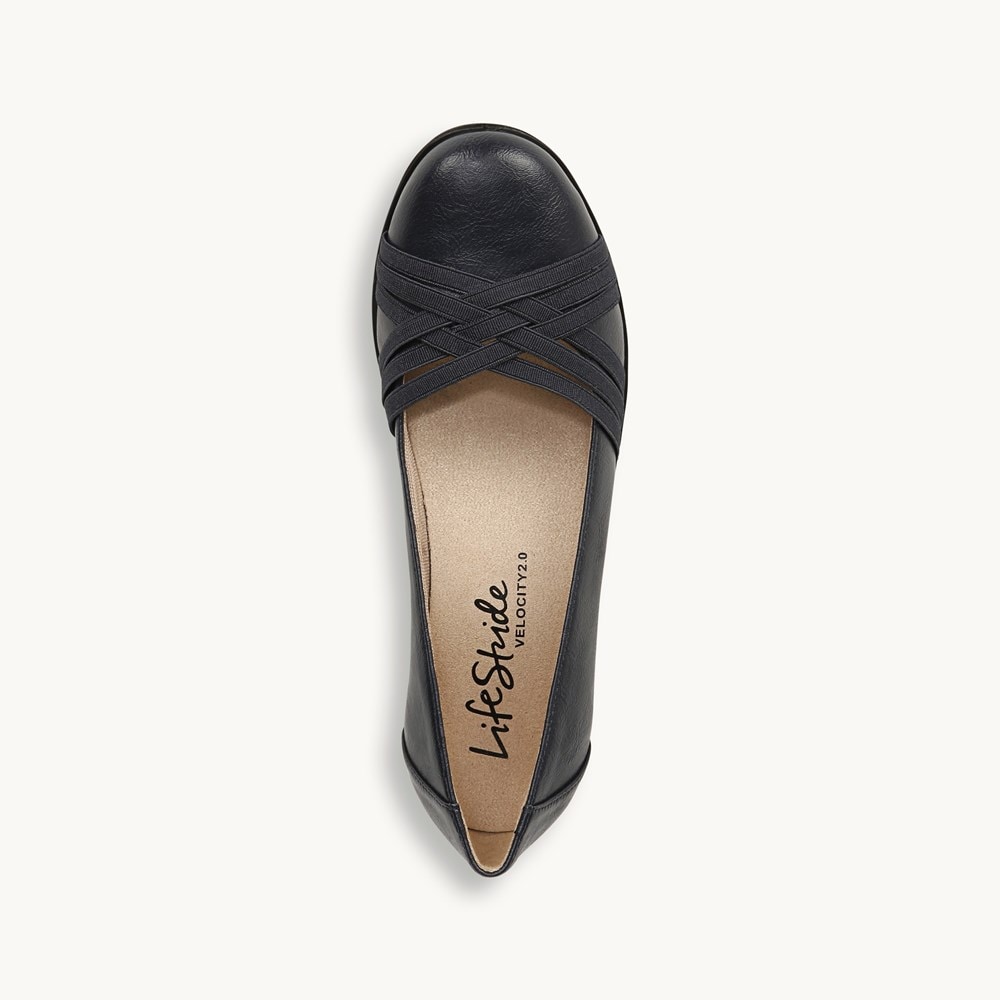 LifeStride Incredible 2 Slip On - Lux Navy Faux Leather