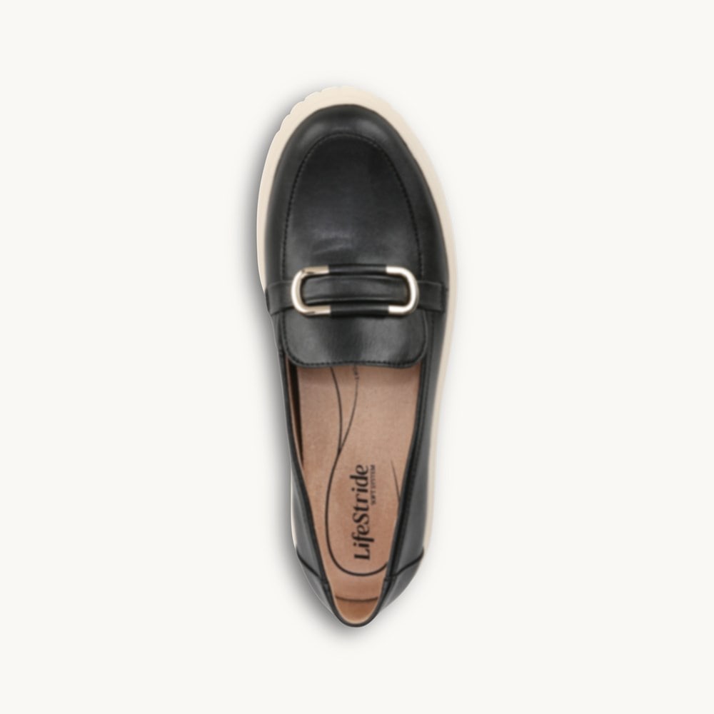 LifeStride Geneva Bit Loafer - Black Faux Leather