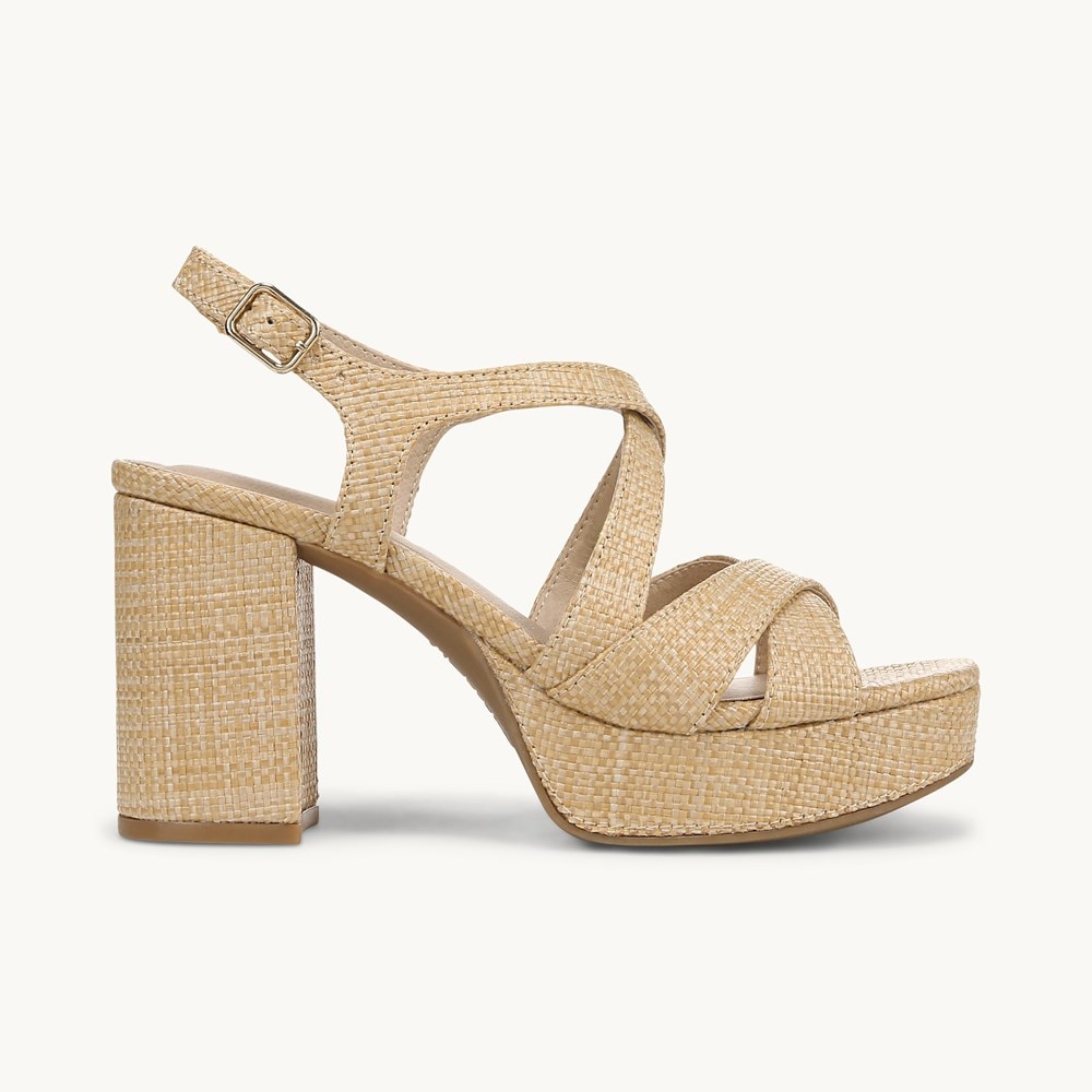 LifeStride Adrianna Dress Sandal - Natural Tan Faux Leather