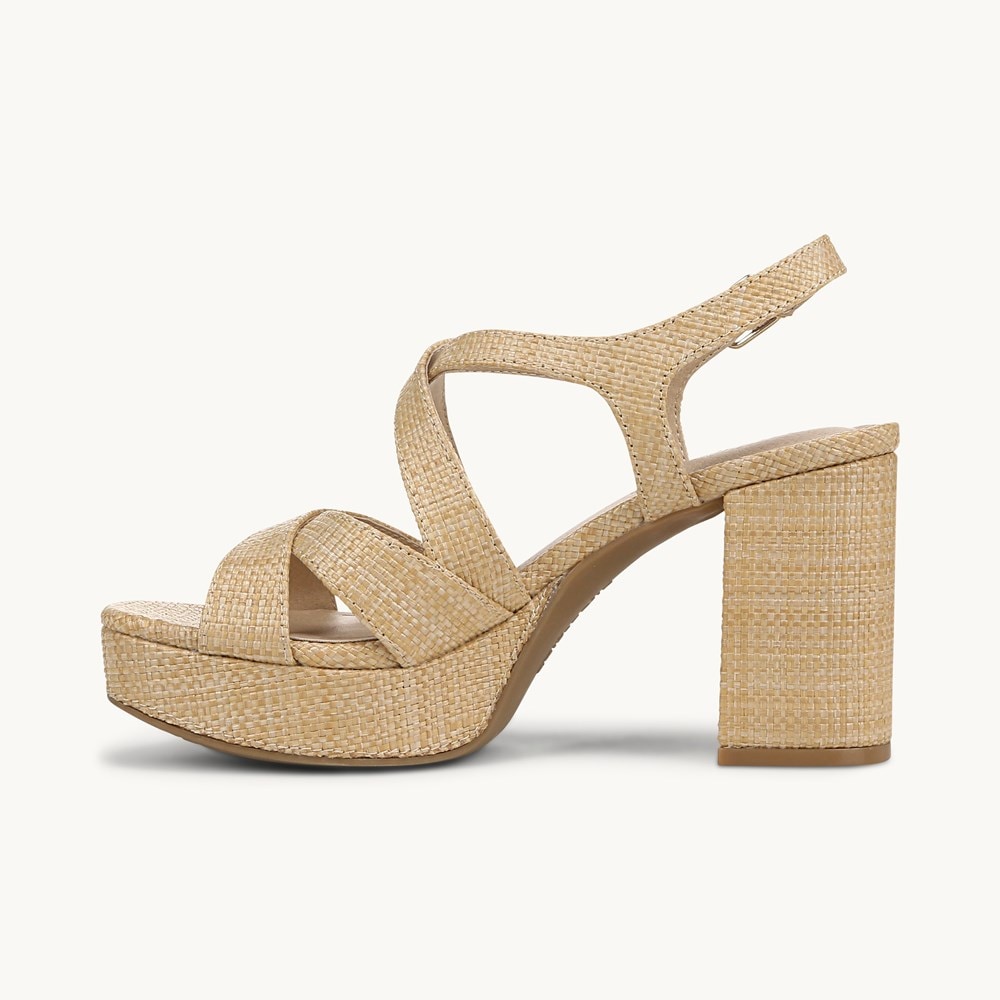 LifeStride Adrianna Dress Sandal - Natural Tan Faux Leather