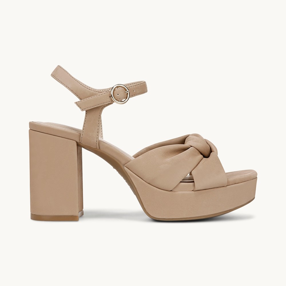 LifeStride August Dress Sandal - Tan Faux Leather