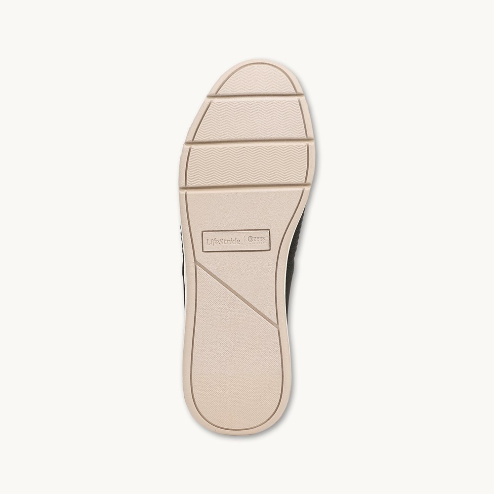 LifeStride Rest Slip On - Black Knit Fabric