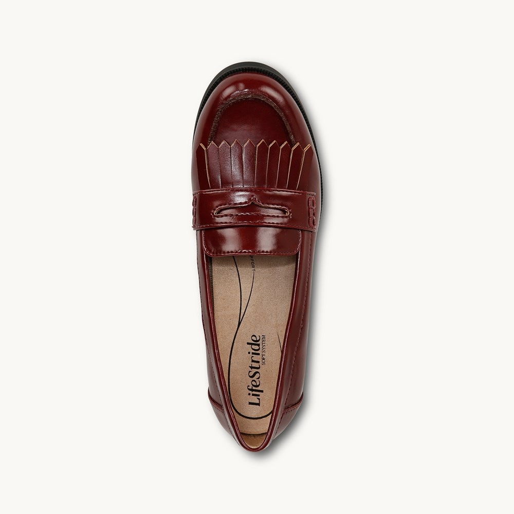 LifeStride Santana Loafer - Pinot Red Faux Leather