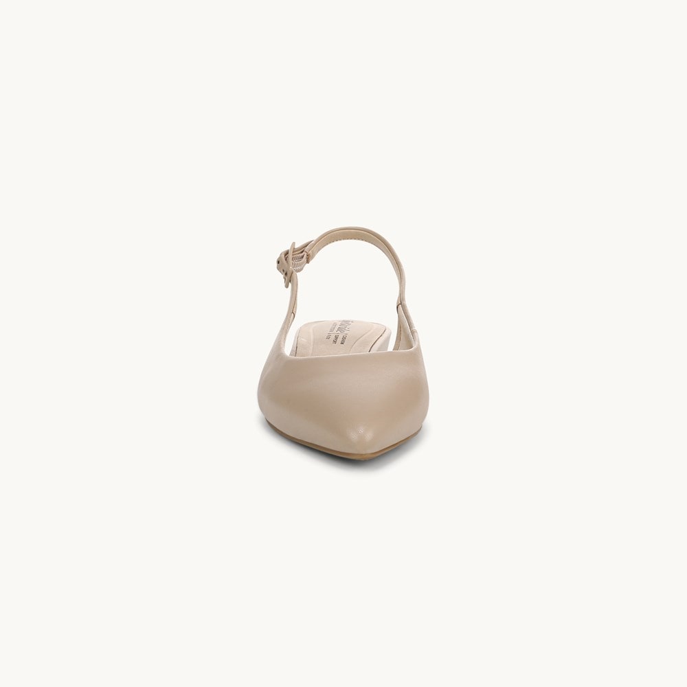 LifeStride Percy Slingback Flat - Taupe Faux Leather