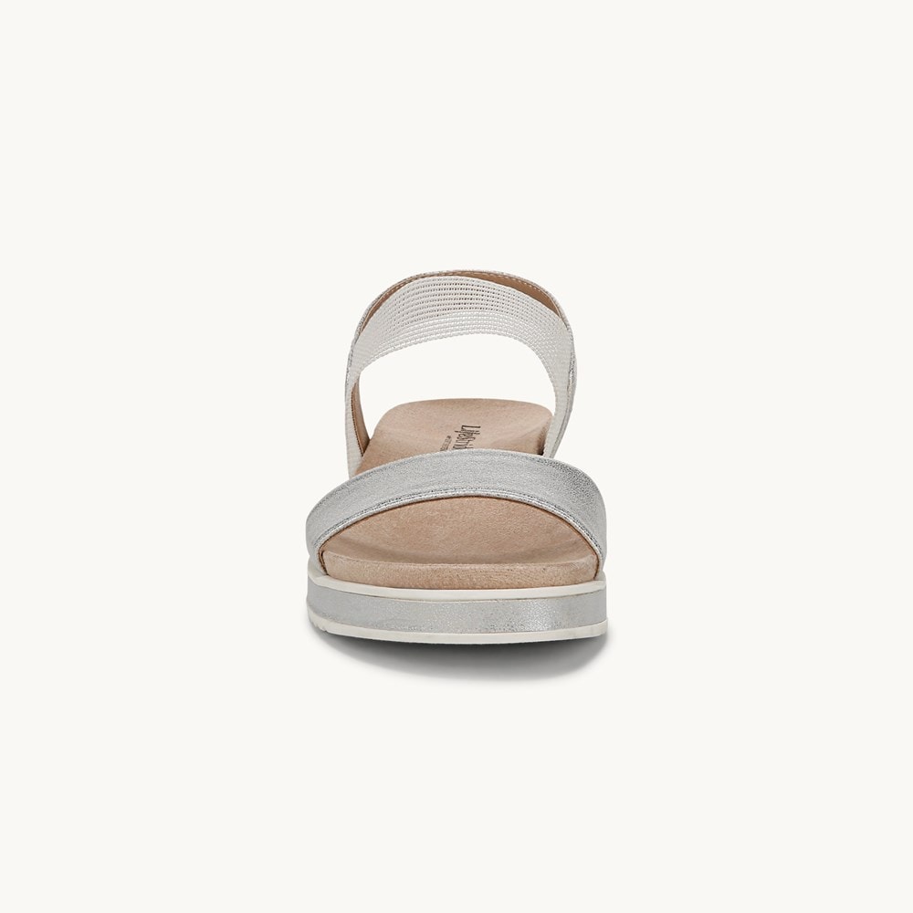 LifeStride Zing Slingback Sandal - Silver Faux Leather