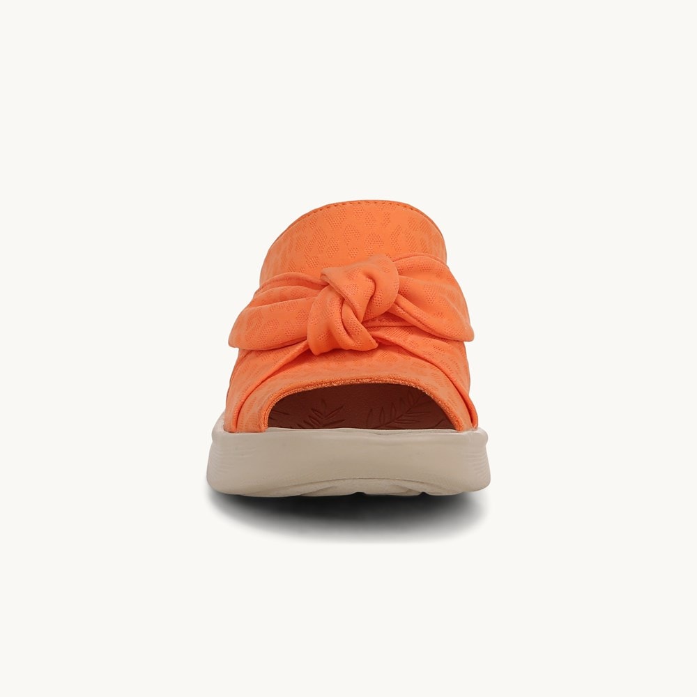 LifeStride Smile Wedge Sandal - Orange Fabric
