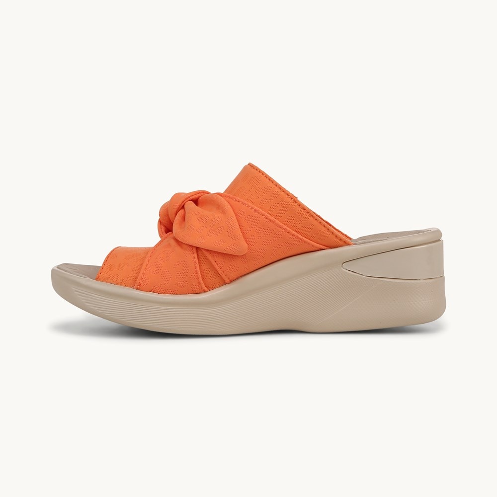 LifeStride Smile Wedge Sandal - Orange Fabric