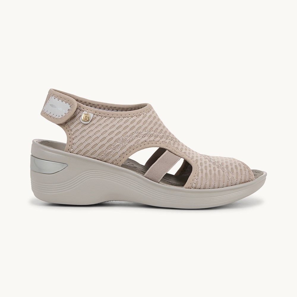 LifeStride Dream Wedge Sandal - Beige Fabric