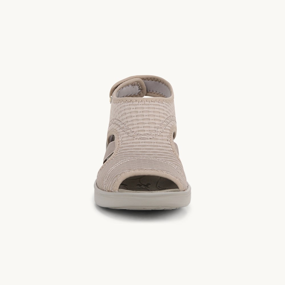 LifeStride Dream Wedge Sandal - Beige Fabric