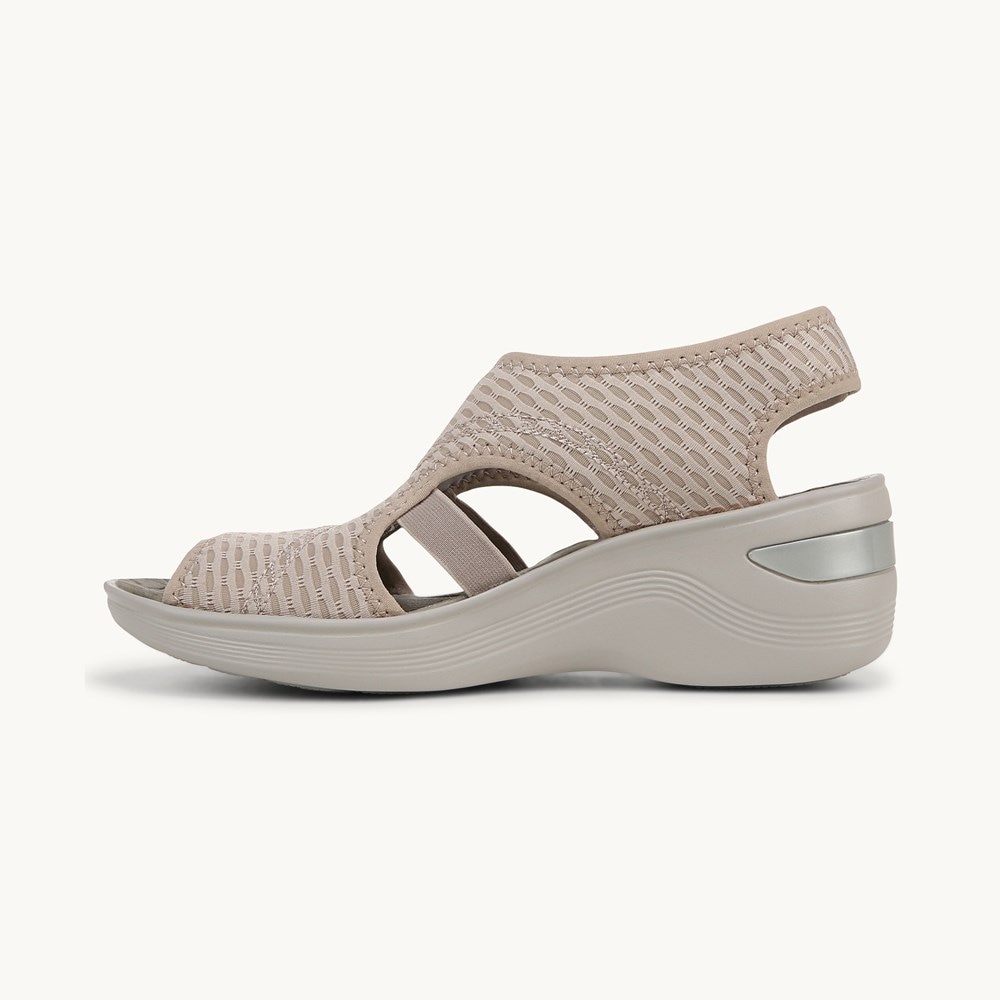LifeStride Dream Wedge Sandal - Beige Fabric