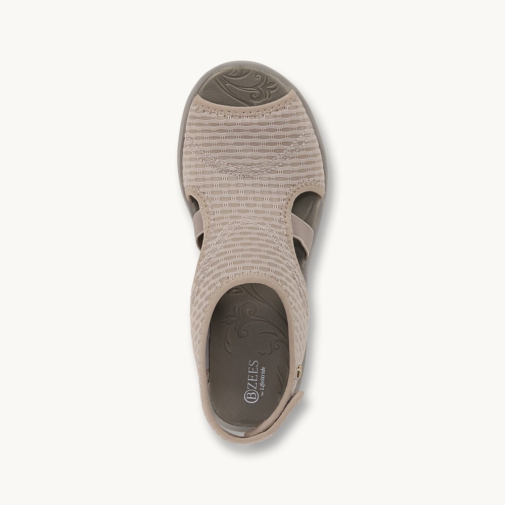 LifeStride Dream Wedge Sandal - Beige Fabric