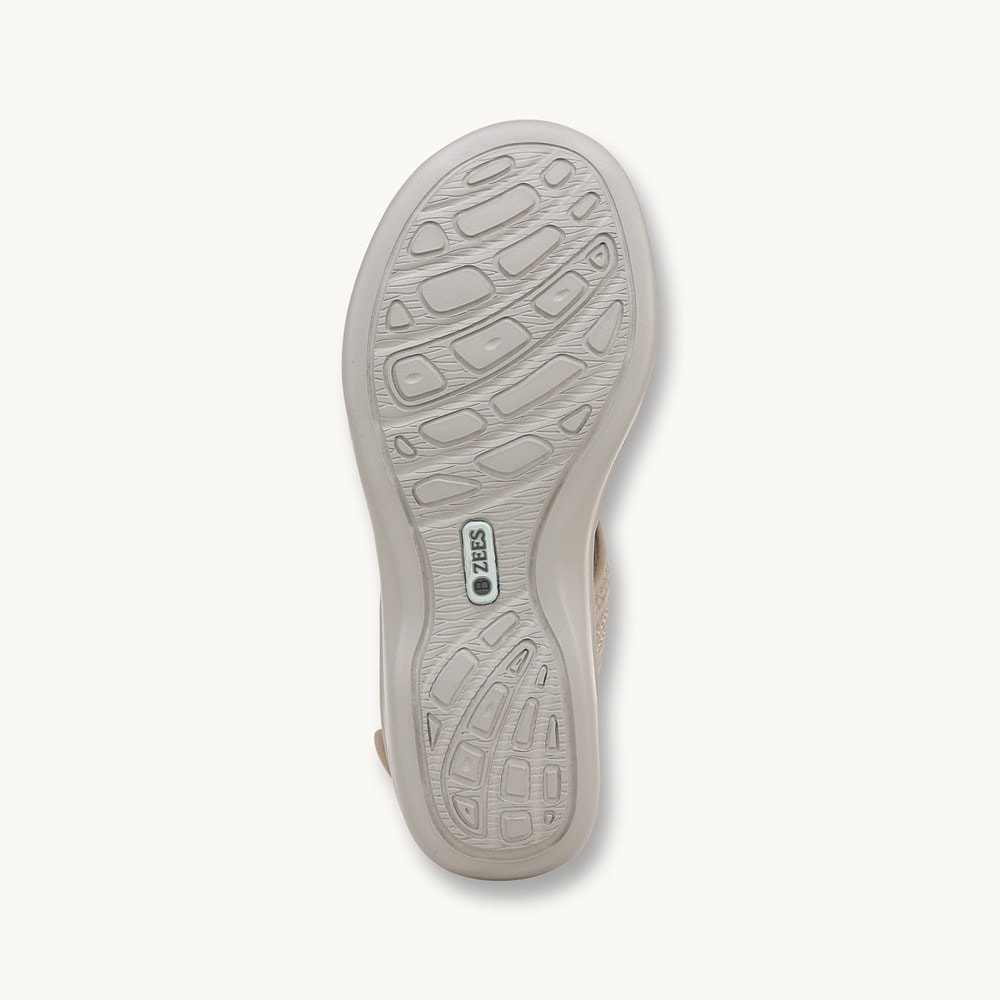 LifeStride Dream Wedge Sandal - Beige Fabric