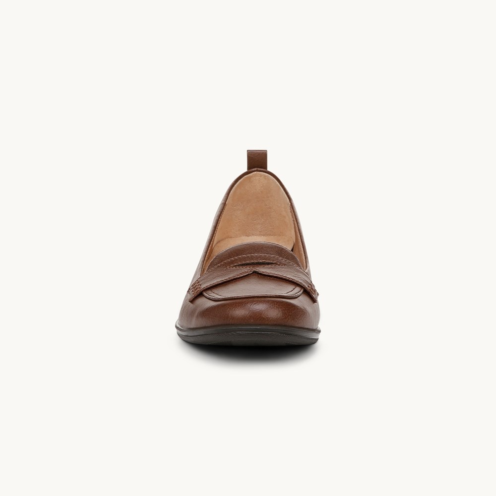 LifeStride Ivonne Loafer - Dark Tan Faux Leather