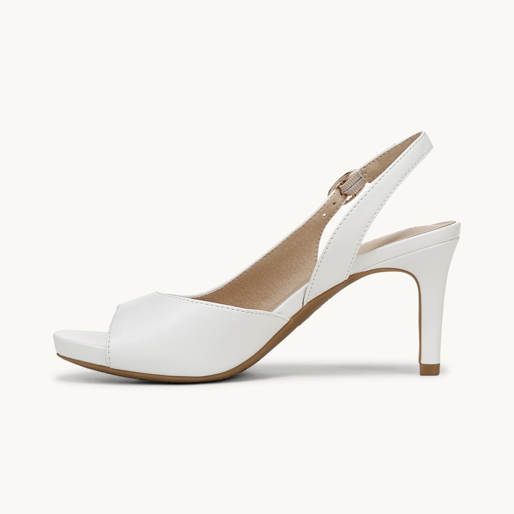 LifeStride Teller 2 Slingback Pump - Bright White Faux Leather
