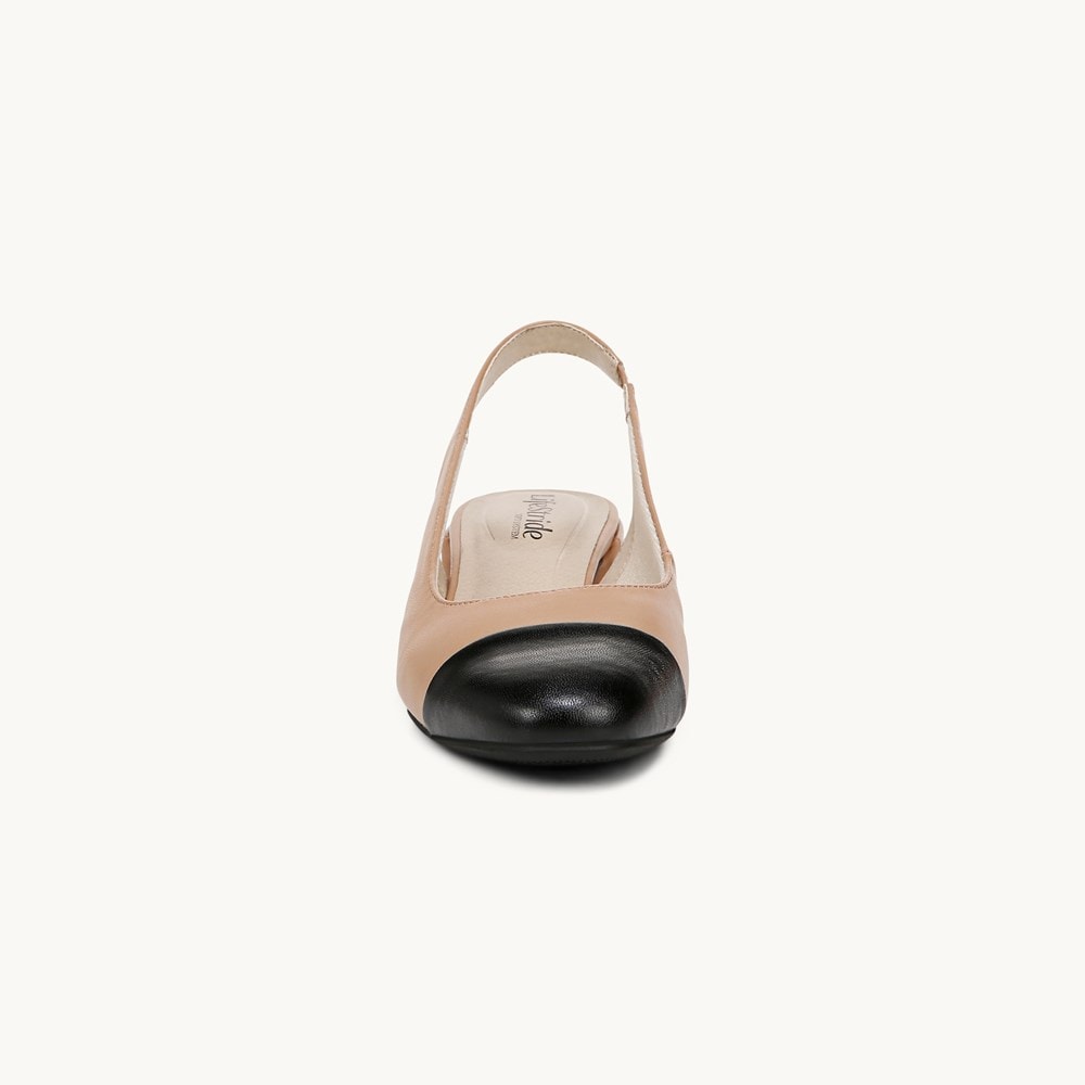 LifeStride Becoming Slingback Pump - Sienna/Black Faux Leather