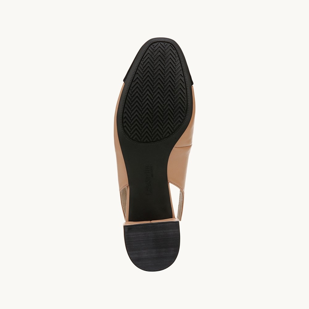 LifeStride Becoming Slingback Pump - Sienna/Black Faux Leather