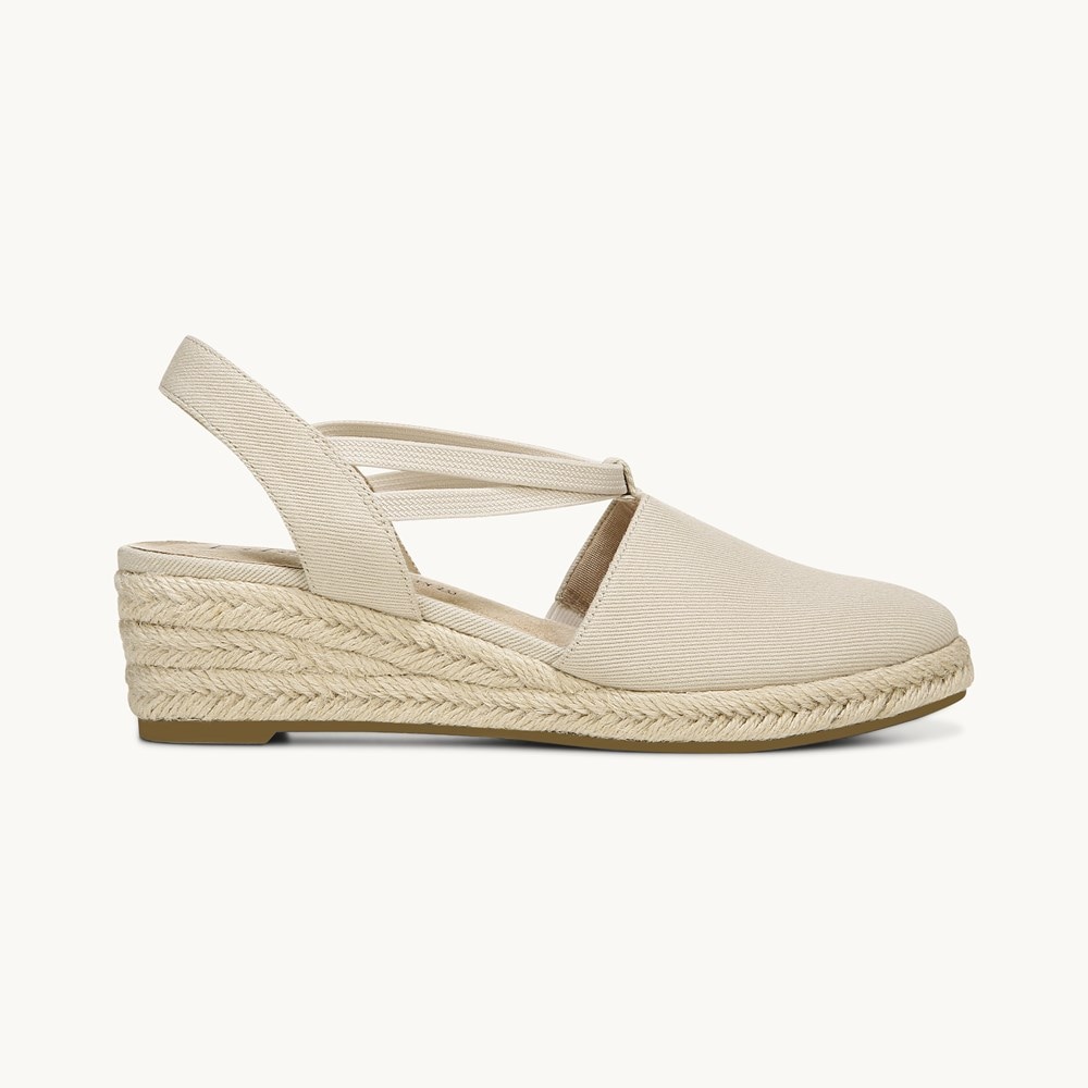 LifeStride Katrina 2 Espradrille Wedge - Almond Fabric