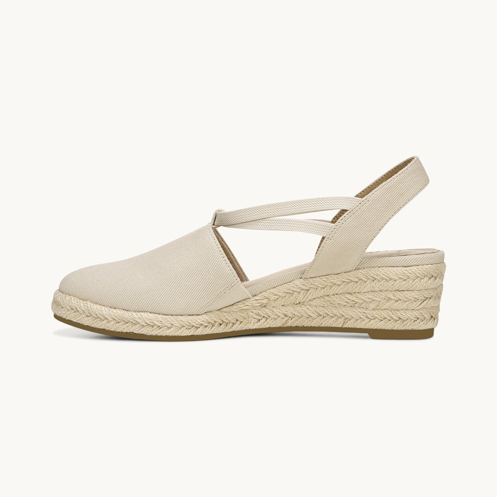 LifeStride Katrina 2 Espradrille Wedge - Almond Fabric