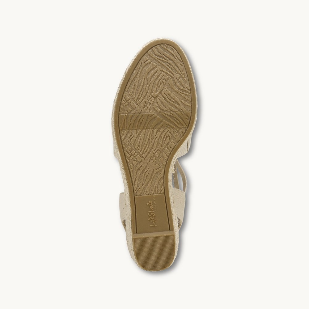 LifeStride Katrina 2 Espradrille Wedge - Almond Fabric