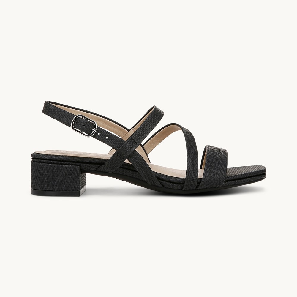 LifeStride Janet Strappy Dress Sandal - Black Faux Leather