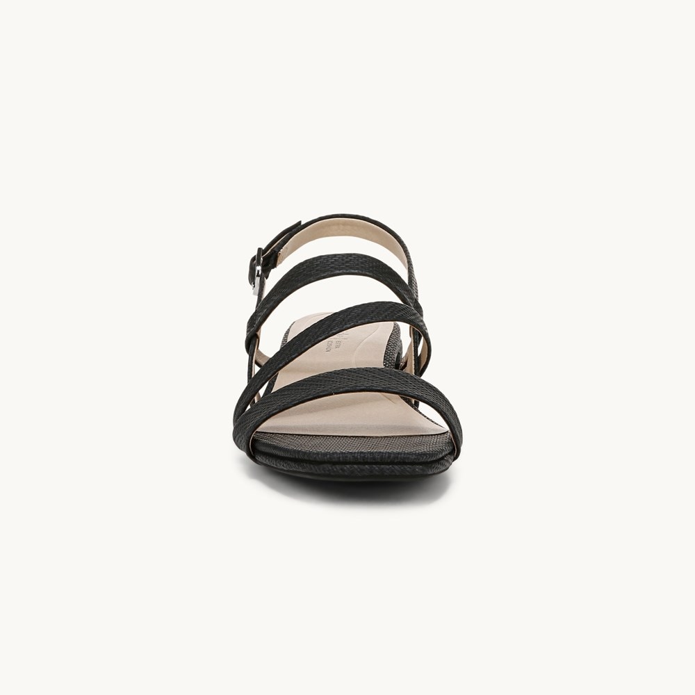 LifeStride Janet Strappy Dress Sandal - Black Faux Leather