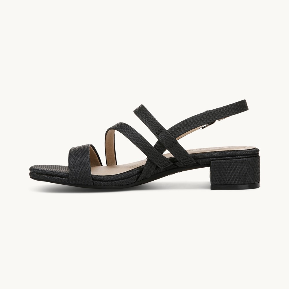 LifeStride Janet Strappy Dress Sandal - Black Faux Leather