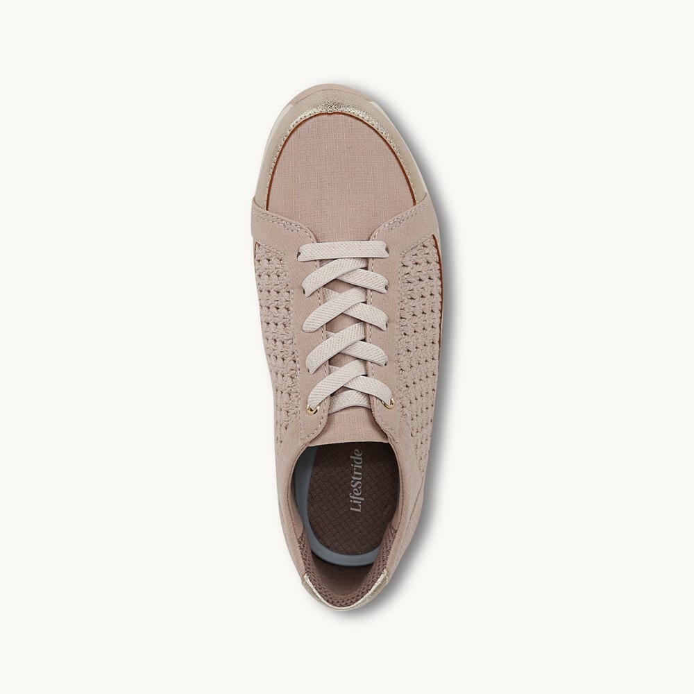 LifeStride Recover Sneaker - Latte Knit Fabric