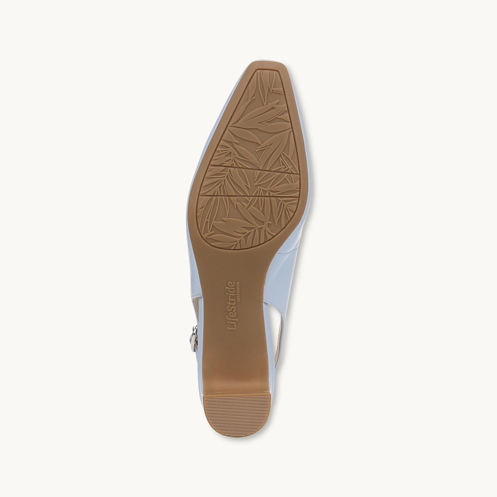 LifeStride Lorena Slingback - Ice Blue Faux Leather