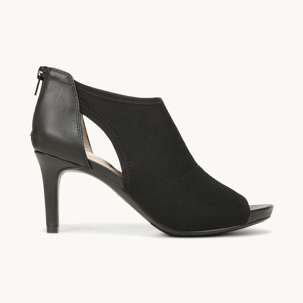 LifeStride Mod Slingback - Black Faux Leather
