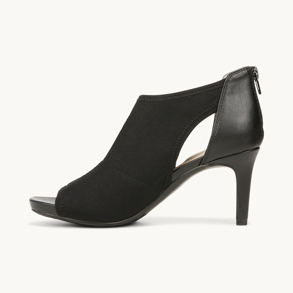 LifeStride Mod Slingback - Black Faux Leather
